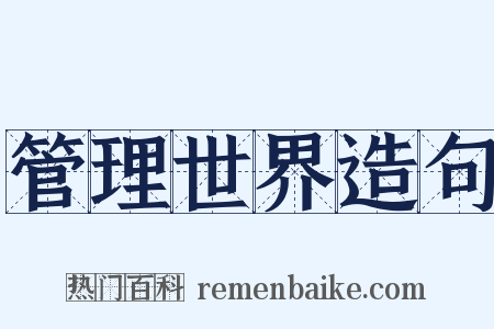 管理世界造句是什么意思的图片